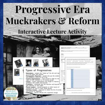 Preview of Progressive Era in America - Issues, Muckrakers & Reformers Research Activity