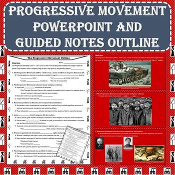 Preview of Progressive Movement PowerPoint with Guided Notes Outline (PDF and Digital)