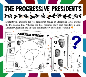 Preview of Progressive Presidents: Compare & Contrast Activity