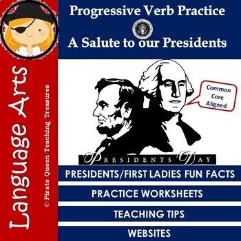 Preview of Progressive Verb Practice – A Salute to the Presidents