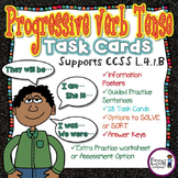 Progressive Verb Tense Task Cards {CCSS L.4.1.B}