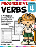 Progressive Verb Tenses L.4.1.B Worksheets Distance Learning
