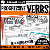 Progressive Verb Tenses Worksheets, Activities, & Anchor Charts 