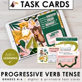 Progressive Verb Tenses Task Cards & Activities L.4.1.b (P