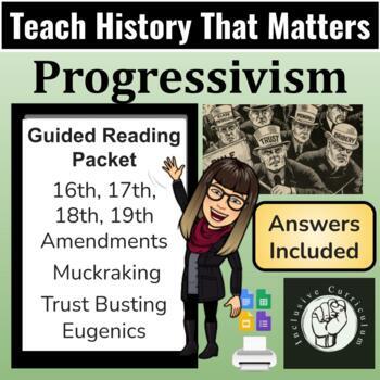 Preview of Progressivism Reading Packet with Guided Reading Questions, Answer Key Included!