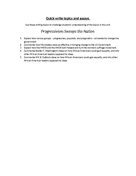 progressivism mini q background essay questions 1
