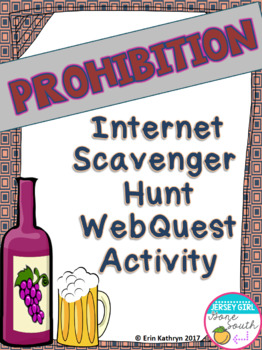 Preview of Prohibition Internet Scavenger Hunt WebQuest Activity