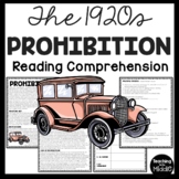 Prohibition Roaring Twenties Reading Comprehension Workshe