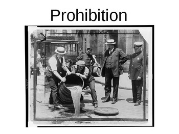 Preview of Prohibition Warm Up / Bellringer