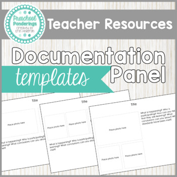 Preview of Project Approach Documentation Panel Templates for Project Based Learning