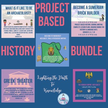 Preview of Project Based History Bundle (grades 6-8)