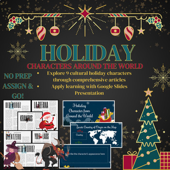 Preview of Project Based Learning: 9 Holiday Characters from Around the World Research