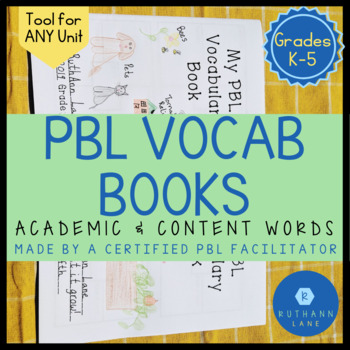 Preview of Project Based Learning Academic Vocabulary Books