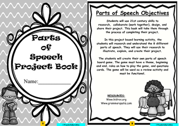 Preview of Project Based Learning Activity: Parts of Speech