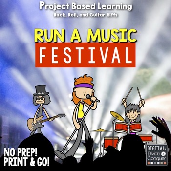 Preview of Project Based Learning: Run A Music Festival (PBL) For Print & Distance Learning