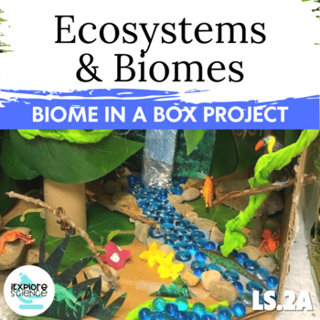 Preview of Ecosystems & Biomes Project Based Learning + Text - Biome In A Box NGSS LS.2A