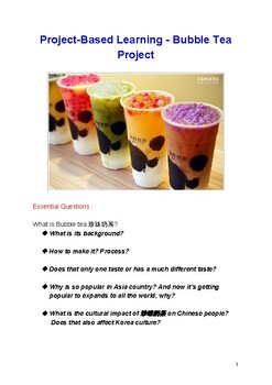 Preview of Project-Based Learning - Bubble Tea Project