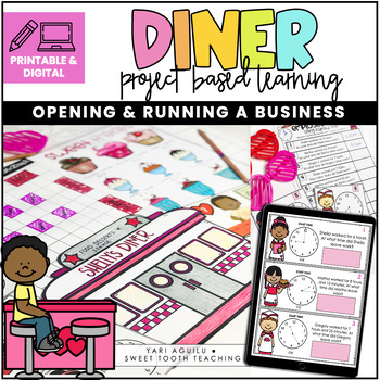 Preview of Project Based Learning- Build & Run A Restaurant Diner + Distance Learning