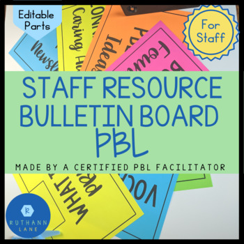 Preview of Project Based Learning Bulletin Board for Staff PBL Professional Development