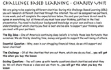 Charity Unit - Project Based Learning