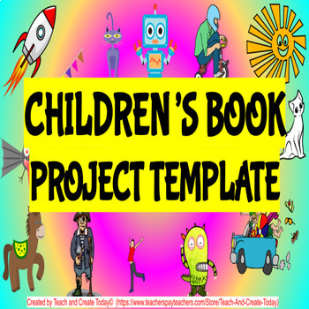 Preview of Project Based Learning Children's Book Template for Creative Writing and Poetry