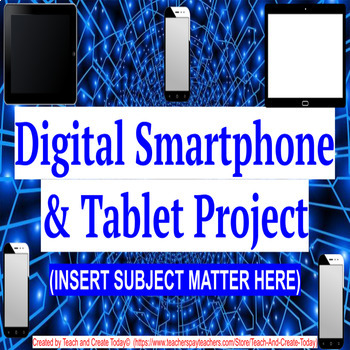 Preview of Project Based Learning  Digital Smartphone Tablet Template   ELA and History