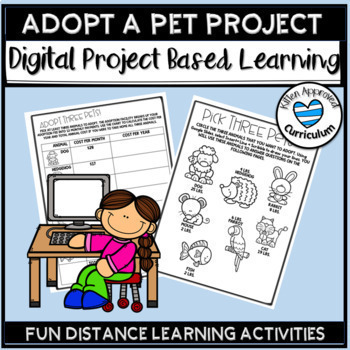 Preview of Project Based Learning Distance Learning Adopt a Pet Projects