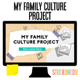 Project Based Learning Editable Digital Family Culture Project