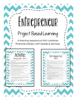 Preview of Project Based Learning - Entrepreneur Project - Financial Literacy