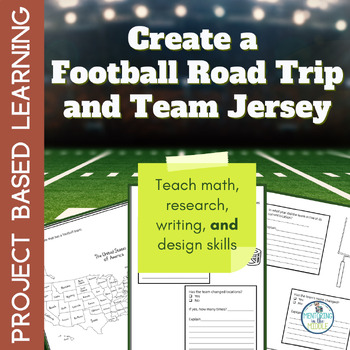 Preview of Project Based Learning Fall Football Road Trip Plan Vacation Design Jersey Math
