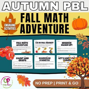 Preview of Project Based Learning: Fall Math Adventure PBL - Fun Fall Activities