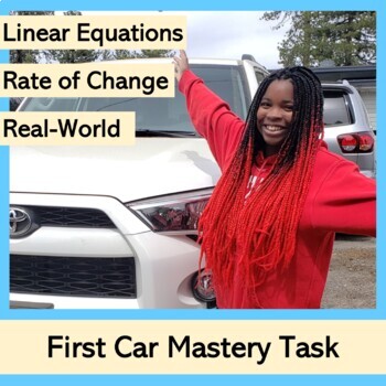 Preview of Solving Linear Equations Project Based Learning Math Activity Buy your First Car