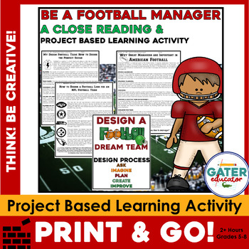 Preview of Project Based Learning | Football Math and Reading - FUN for Super Bowl 2024