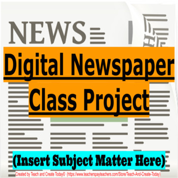 Preview of Project Based Learning For Writing  Digital Newspaper  ELA and History