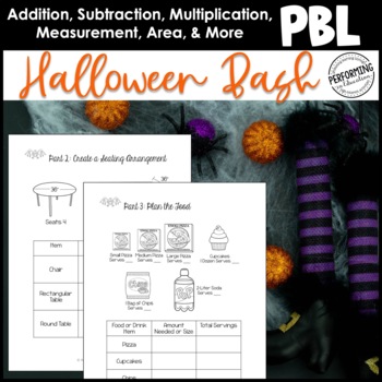 Preview of Halloween Math Project Based Learning: Plan a Halloween Party