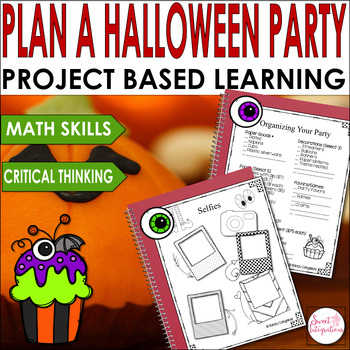 Preview of Halloween Project Based Learning - Plan a Halloween Party - Math and Writing
