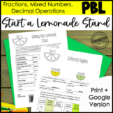 Project Based Learning Math | Fractions, Mixed Numbers, De