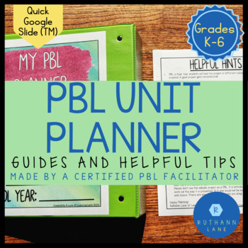 Preview of Project Based Learning Lesson Planning Template PBL Unit Planner