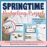 Spring Math Budget Project Worksheets 4th 5th 6th Grade Gr