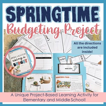 Preview of Spring Math Budget Project Worksheets 4th 5th 6th Grade Group Research Packet