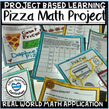 Preview of Project Based Learning Math 5th Grade PBL Pizza Fractions Activity