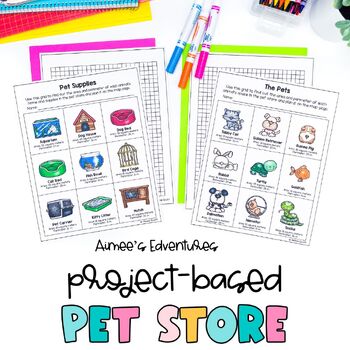 Preview of Project Based Learning Math Activity | Money Worksheets | Pet Store Theme