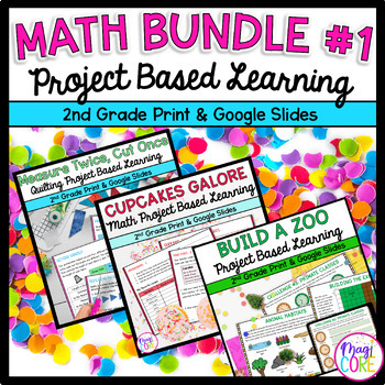 Preview of Project Based Learning Math Bundle #1 - 2nd Grade Math PBL