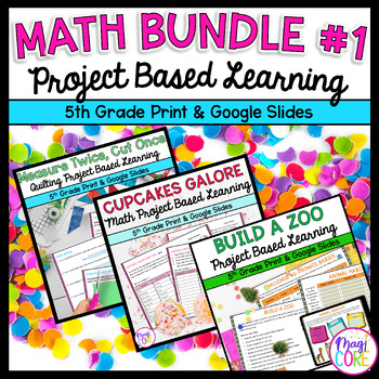 Preview of Project Based Learning Math Bundle #1  - 5th Grade Math PBL