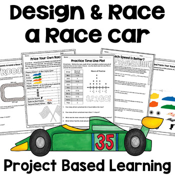 Preview of Project Based Learning Math - Design and Race a Race Car