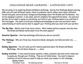 Mythology - Project Based Learning