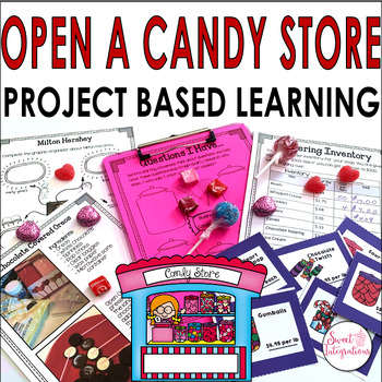 Preview of Project Based Learning Math - Science Research - Open a Candy Store