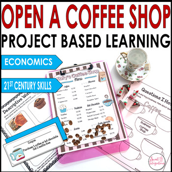 Preview of Project Based Learning Math & ELA: Open a Coffee Shop With Technology