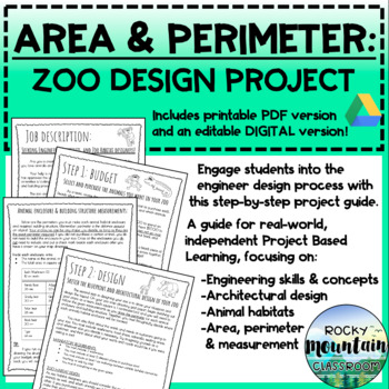 Preview of Project Based Learning (PBL) - Area & Perimeter - Zoo Design Project