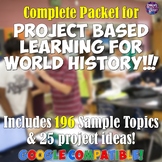 Project Based Learning Packet for ALL of World History